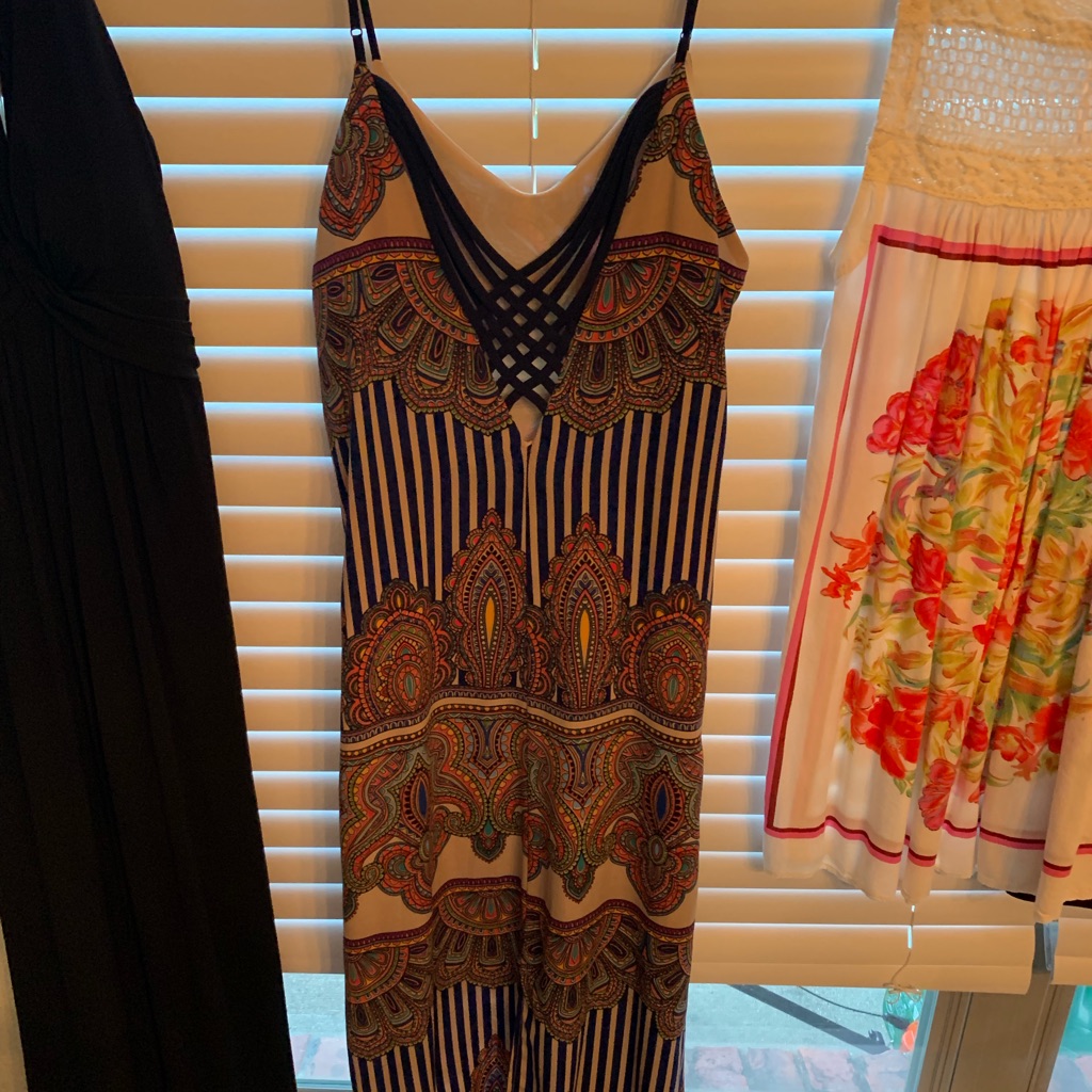 Printed Fun Open Back Maxi